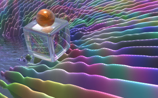 Colorful lantern ball box tabletop - c4d free wallpaper for desktop