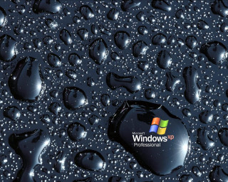 Black background water drops windows - white dot free wallpaper