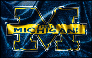 Michigan wolverine blanket logo back - derek hill free wallpaper