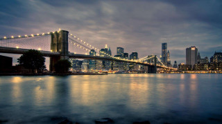 Bridge water city night lights 5 - the bridge free wallpaper for desktop