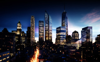 City skyline night tall buildings 33 - david chipperfield free wallpaper