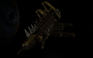 Space station large spaceship planet - a few star free wallpaper for desktop