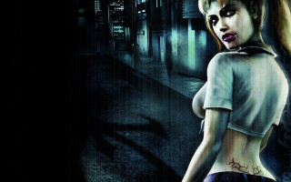 Woman tattoo stomach dark alleyway - her stomach free wallpaper