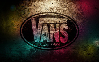 Vans logo wall rainbow light - a circle free wallpaper