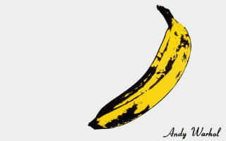 Yellow banana black spots pop - punk art free wallpaper