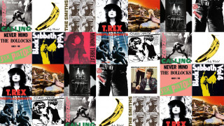 Band members collage album photos - punk art free wallpaper