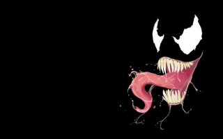 Pink monster big teeth fangs - a white outline free wallpaper