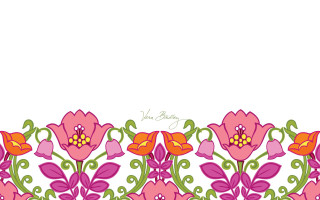 Flower border white background pink - a green border free wallpaper for desktop