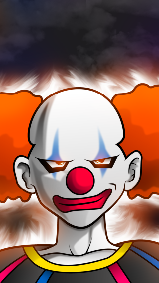 Cartoon clown red nose white - menacing free wallpaper for mobile