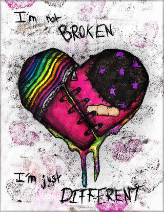 Heart broken clothing iamnotbroken gothic - free cyberpunk wallpaper for mobile