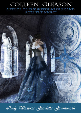 Woman blue dress window cross - matte fantasy painting free wallpaper for mobile