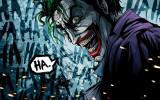 Joker speech bubble graffiti comic 2 - shock art free wallpaper