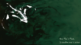 Green black painting white horse - graphic novel free wallpaper