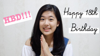 Happy 18th birthday woman smiling - front of her face free wallpaper