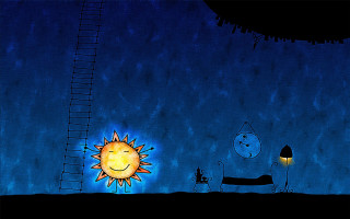 Ladder sun bench person dark - desmond morris free wallpaper