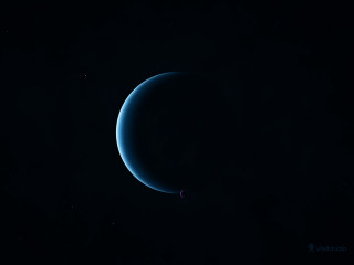 Blue moon dark sky stars - redshift free wallpaper for desktop