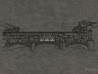 Bridge buildings water night lights - cagnaccio di san pietro free wallpaper