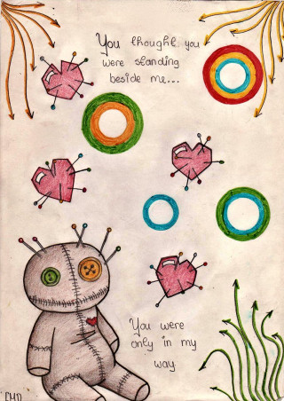 Robot message best me only - a childs drawing free wallpaper