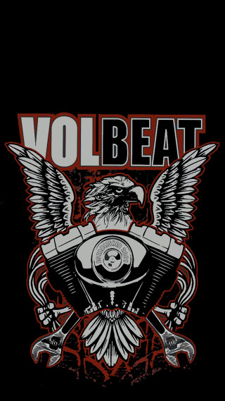 Black shirt eagle volbeat red - the front free wallpaper for mobile