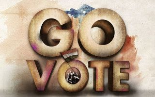 Vote sign flag go vote - side and the words free wallpaper for desktop