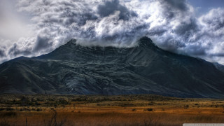 Mountain tall peak cloudy sky - cloud above free wallpaper