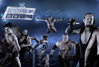 Wrestlers ring smackdown man group - a man in the middle free wallpaper