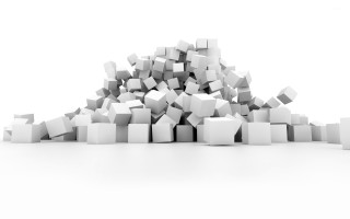 Pile cubes white floor wall - modular constructivism free wallpaper for desktop