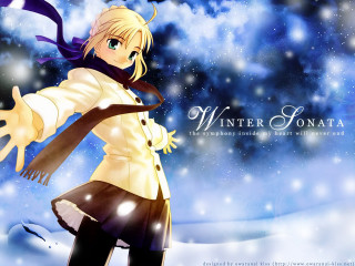 Anime character scarf hat snow - star and snow free wallpaper
