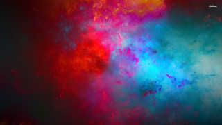 Colorful black red blue white - nebula free wallpaper