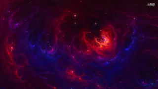 Colorful space stars red blue 2 - colorful free wallpaper