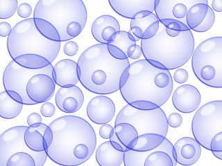 Bubbles floating air white background 2 - a blue border free wallpaper