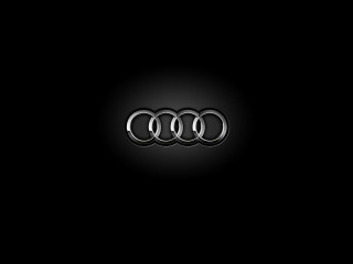 Black background silver audi logo 3 - letterism free wallpaper for desktop