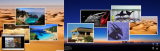 Desert collage building bird head - free seasons wallpaper for desktop