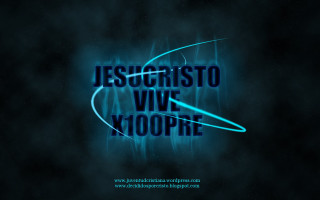Neon blue jesus christo vive - excessivism free wallpaper