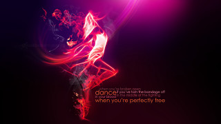 Woman dancing purple background quote - free free wallpaper