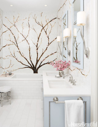 Bathroom tree wallpaper sink mirror - a mosaic free wallpaper for mobile