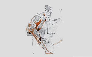 Man sitting table laptop side - a laptop computer free wallpaper for desktop