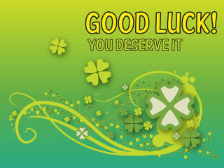 Good luck shamrocks green yellow - typographic free wallpaper