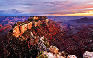 Canyon sunset high view sky - a high point of view free wallpaper