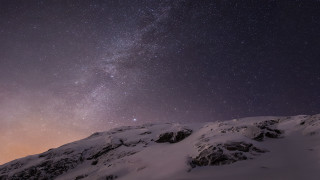 Mountain star filled sky above 2 - astrophotography free wallpaper
