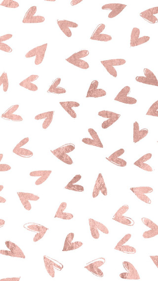 White background pink hearts pattern - abstract art free wallpaper for mobile