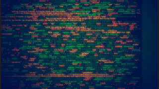 Computer screen text green red 2 - glitch art free wallpaper