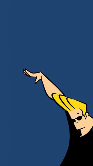 Cartoon character pointing sky hand - heroic pose free wallpaper for mobile