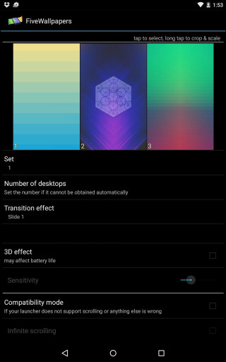 Cell phone multiple screens display - triadic free wallpaper for mobile