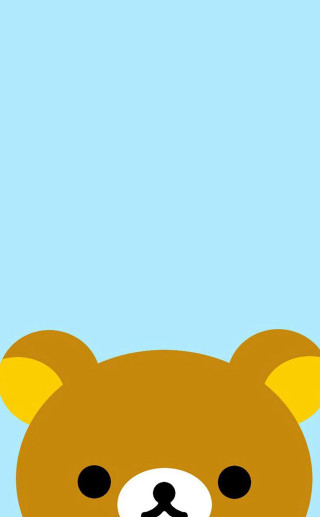 Brown bear black nose blue - cui bai free wallpaper for mobile