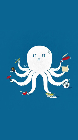 Octopus soccer ball blue background - many free wallpaper for mobile
