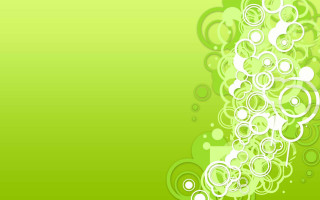 Green background circles bubbles side - circle free wallpaper for desktop