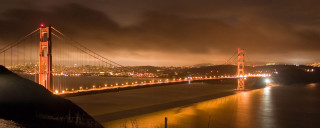 Night bridge city lights dark - almada negreiro free wallpaper