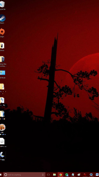 Red sunset tree red moon - a red moon free wallpaper