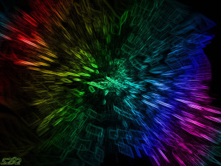 Colorful abstract rainbow object black - object free wallpaper for desktop